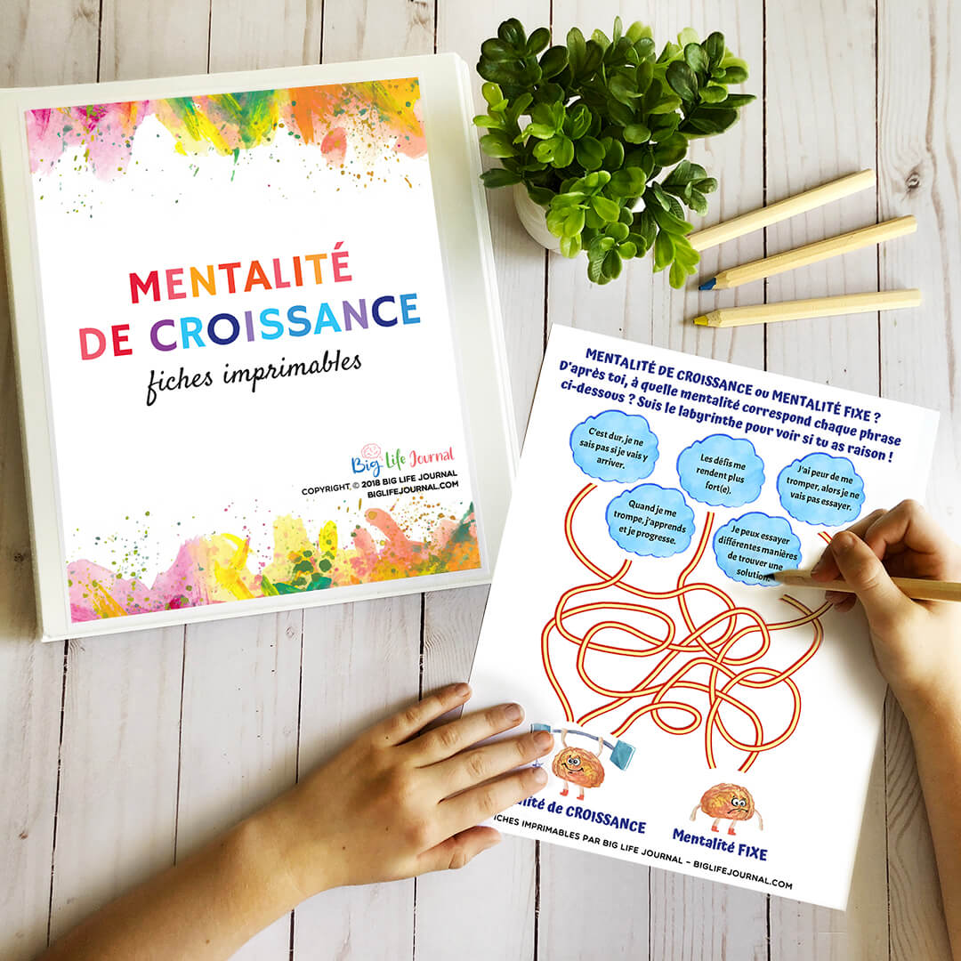 Kit PDF de fiches imprimables pour développer une mentalité de croissance (5-11 ans) - Image 4